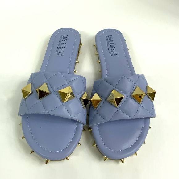 Cape Robbin Womens Wedge Slide Sandals Size 7 Purple Slip On Flip Flops - Picture 5 of 12